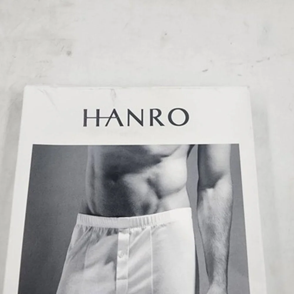Hanro Cotton Sporty Knit Boxers Men's S Sea Breeze Solid Elastic Waist Pull On